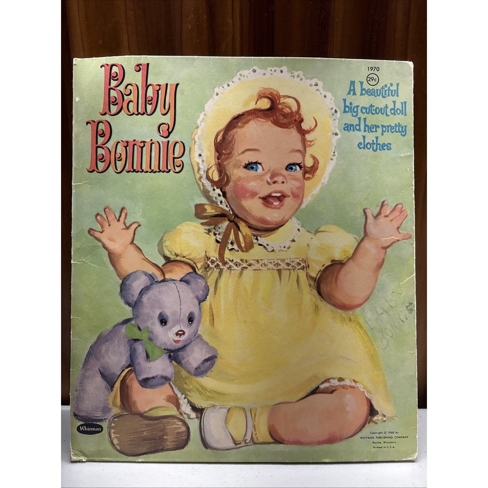 Baby Bonnie Paper doll Whitman 1960 For Craft Project